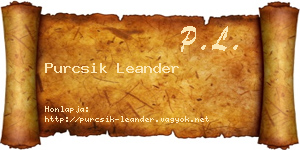 Purcsik Leander névjegykártya